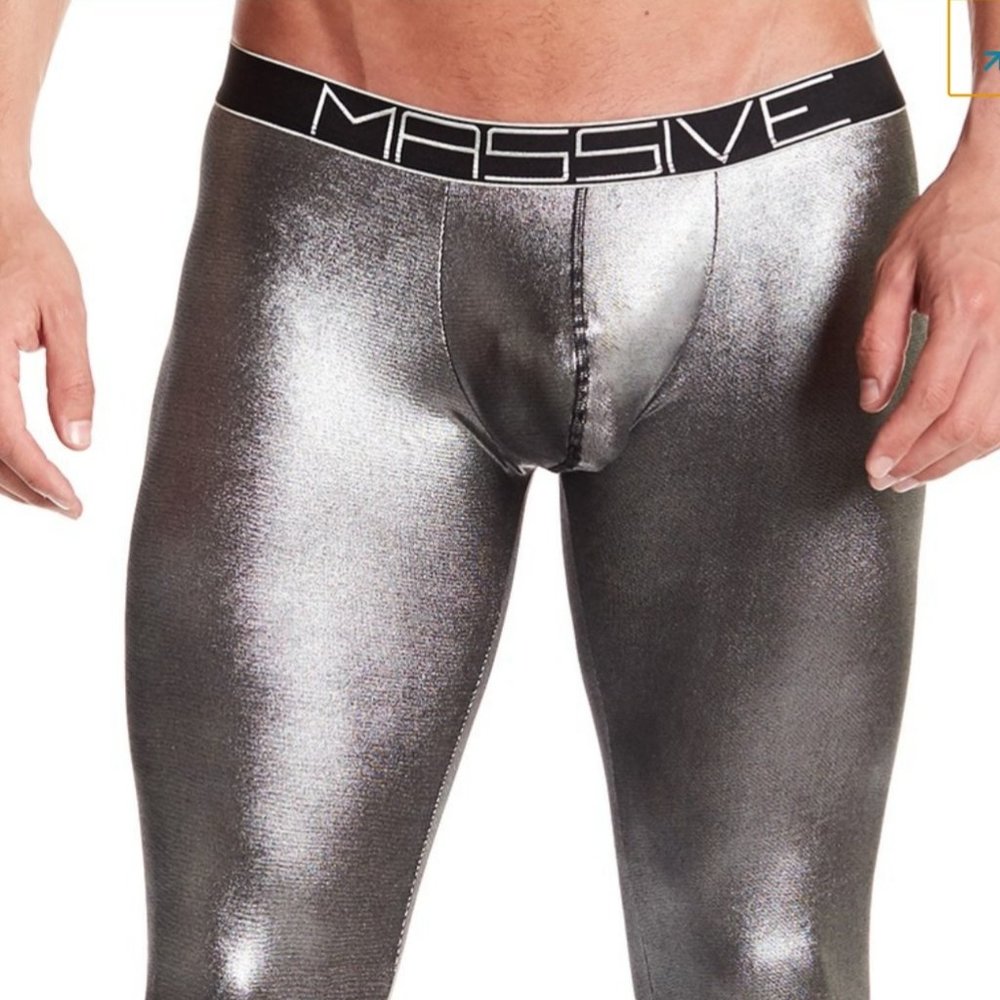 Andrew Christian Massive Mens Silver Leggings